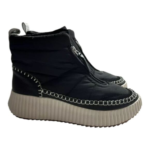 Dolce Vita Womens Devlin Sneaker Puffer High Top Platform Nylon Black Zip Size 9 - Picture 3 of 10